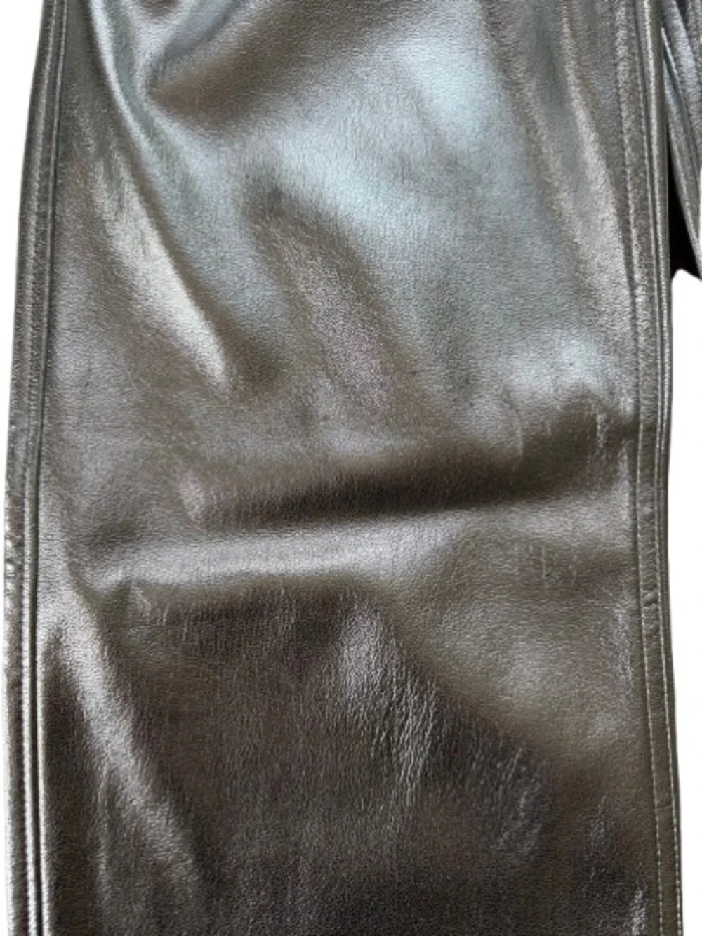 abercrombie kids Silver Metallic High Rise Wide-Leg Jeans NWT